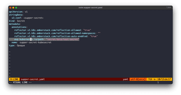 How to Save the Secret in Repo